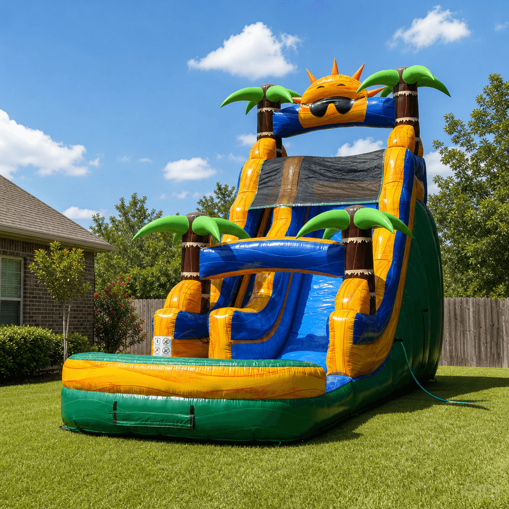 Tropic Slide 20′ in a suburban Texas backyard